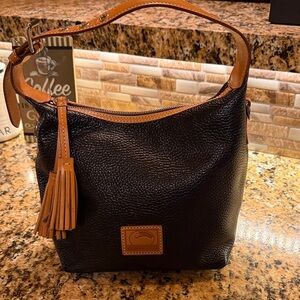 Dooney & Bourke Black and Brown Hobo Bag